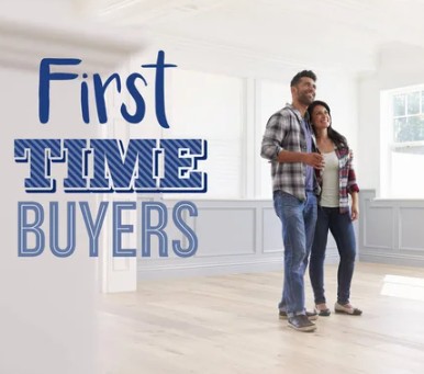 First time home buyers standing in a new home after purchasing with FHA loan financing